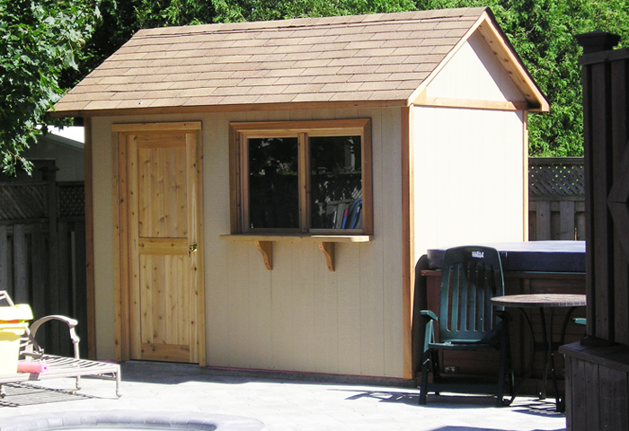 Pool and pump shed